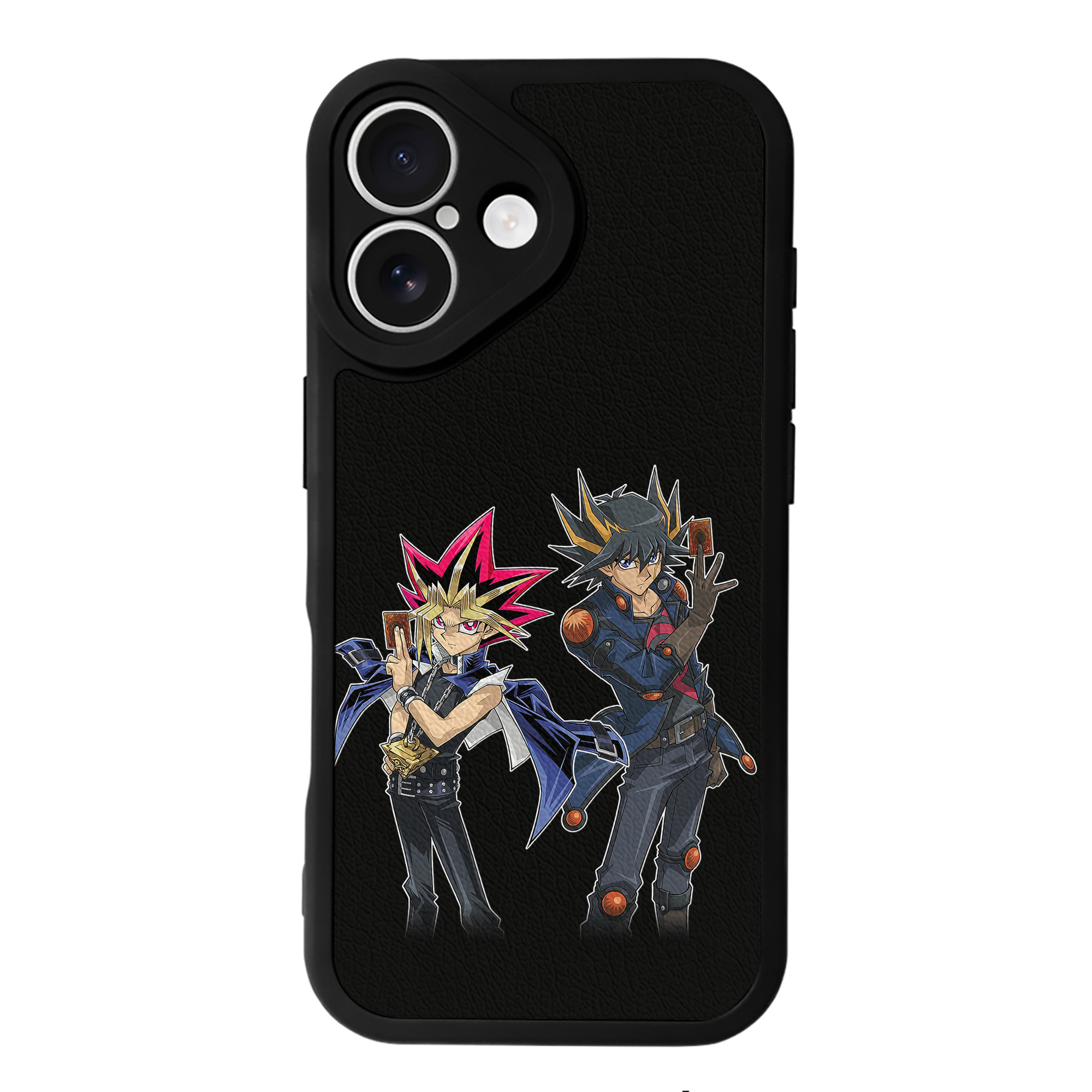 （画像用） 遊☆戯☆王 Yu-Gi-Oh! 【iPhone 16シリーズ対応】シリコンスマホケース（レザー調） 材質：シリコン